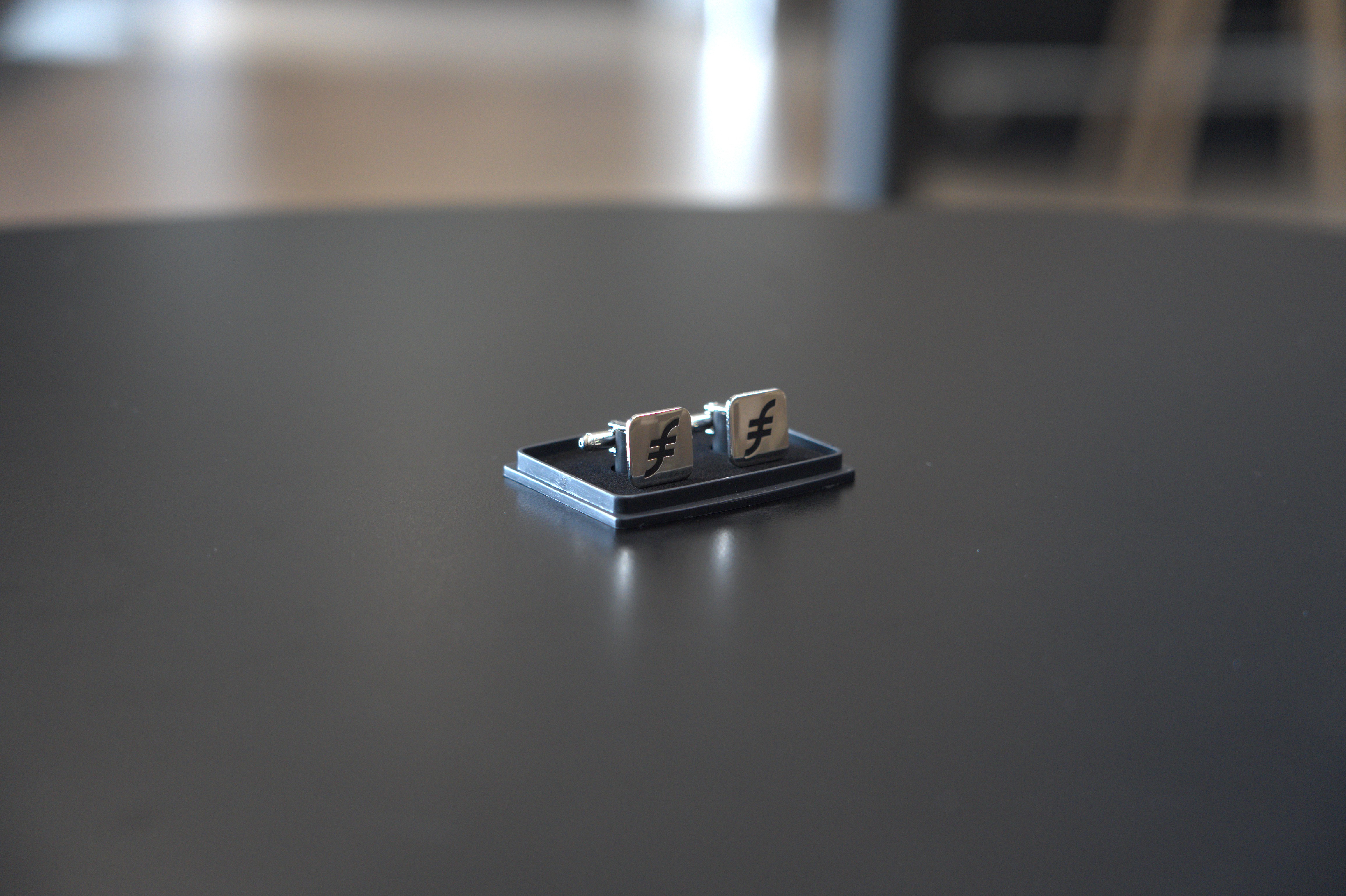Cufflinks silver/black