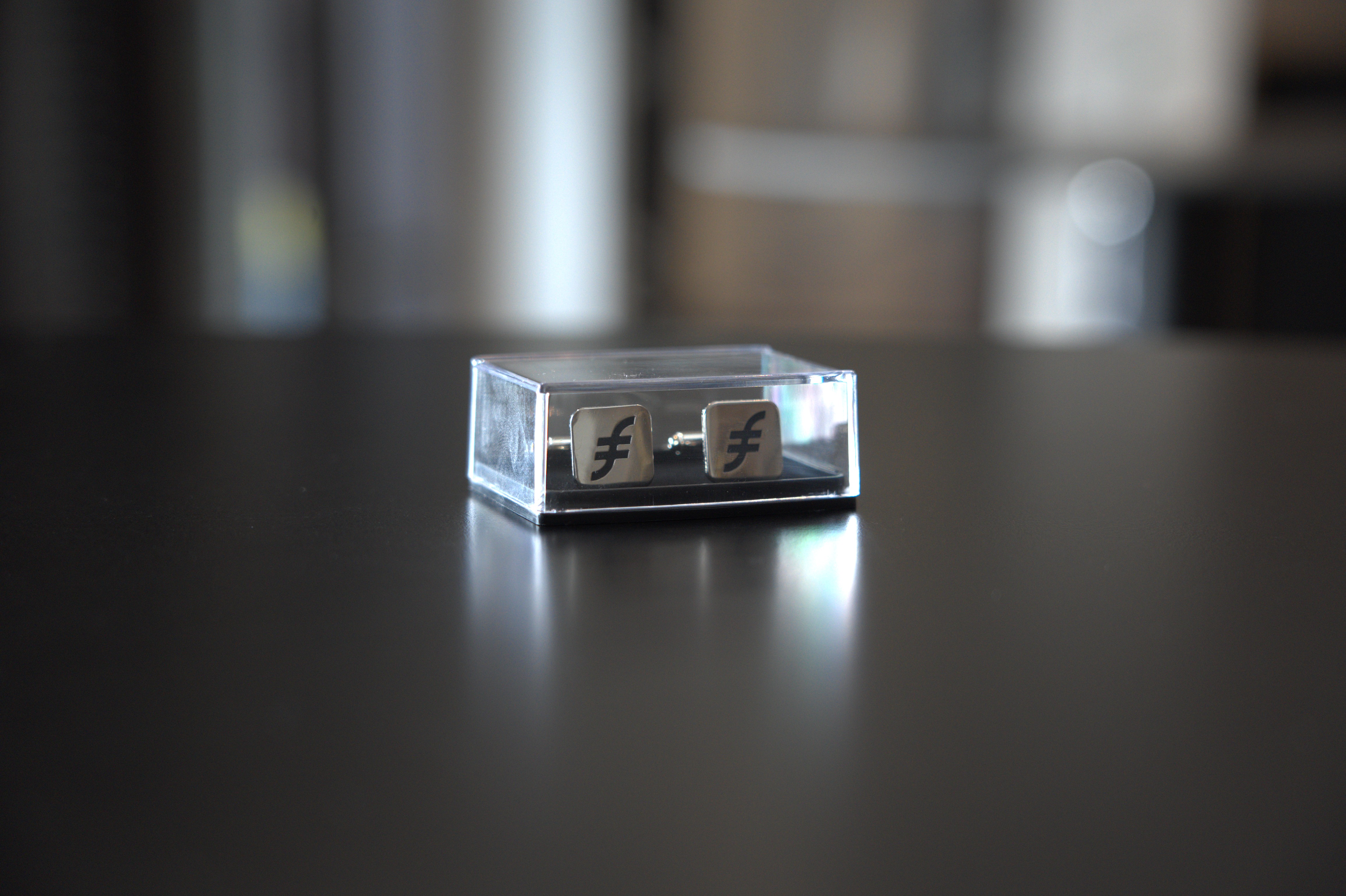 Cufflinks silver/black